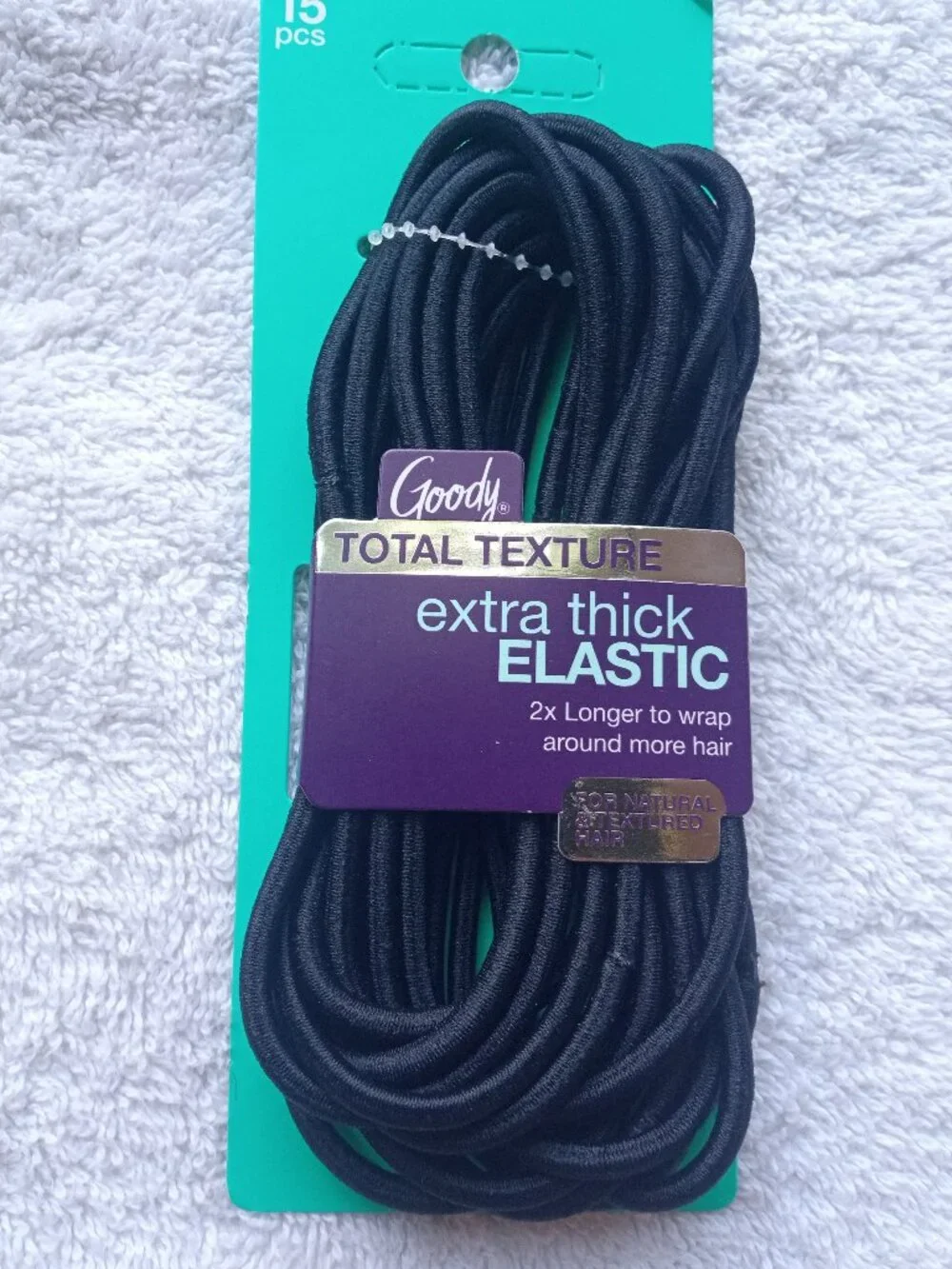 15 Goody Total Texture Black Extra Thick No Metal Ouchless Ponytailer Hair Bands